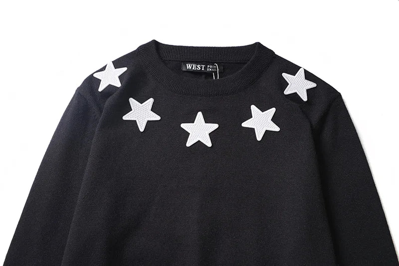 New High 2022 Men Luxury Winter gentleman Embroidered stars Knit Casual Sweaters pullover Asian Size High Street Drake #R77 Street King Limited