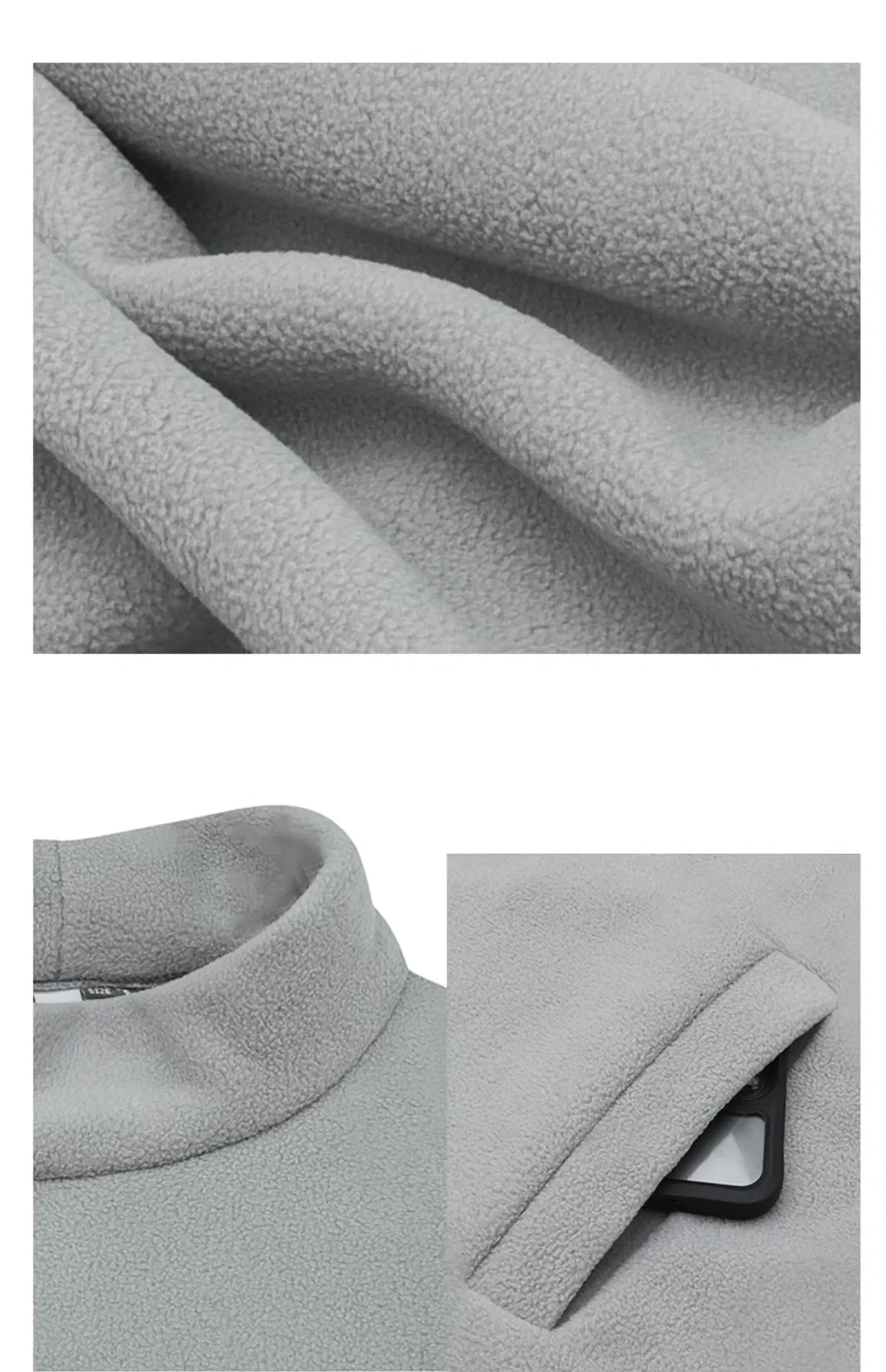 Men Women Winter Fleece Sweatshirt Korean Style Half High Collar Streetwear Oversized Couple Solid Color Autumn Warm Pullovers Street King Limited