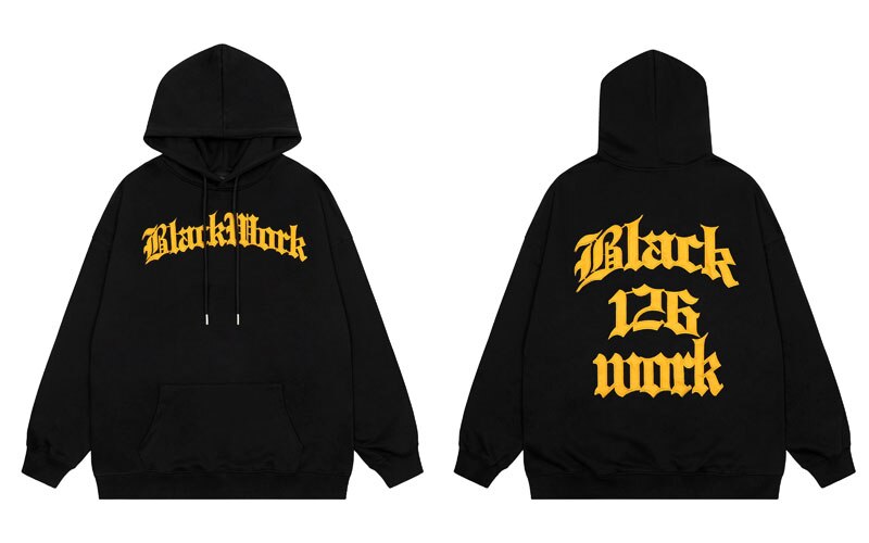 "Back To Work" Unisex Men Women Streetwear Graphic Hoodie Daulet Apparel