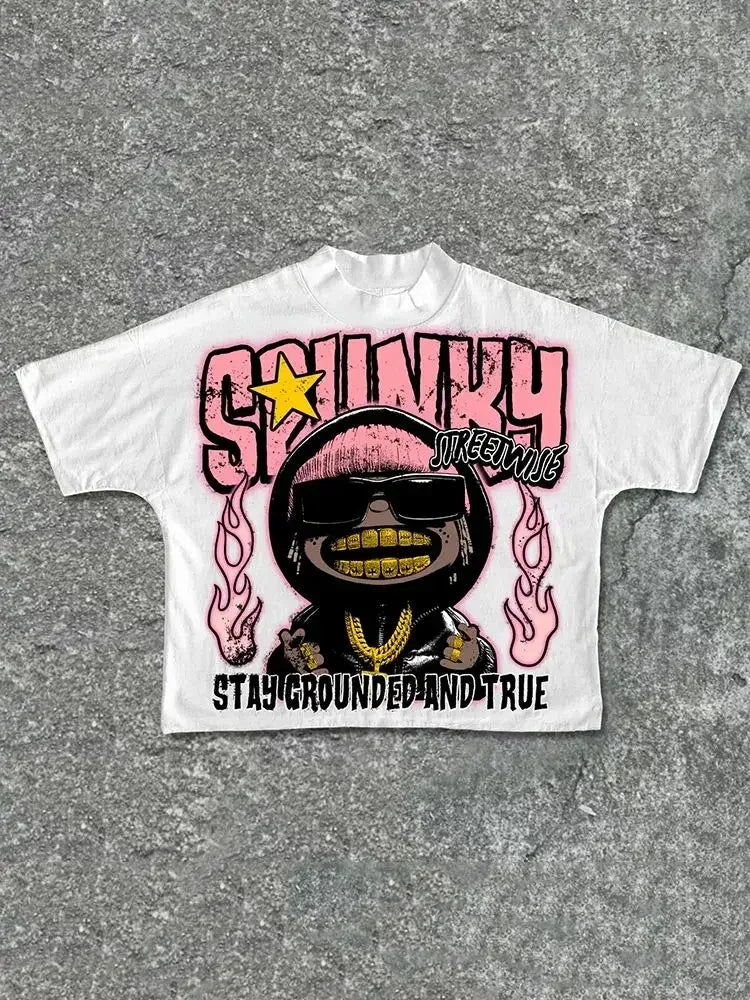Harajuku Astronaut Graphic t shirts Oversized Y2k Tops 100 Cotton Goth T shirt Pro Choice Sweatshirt Men Clothing Street King Limited