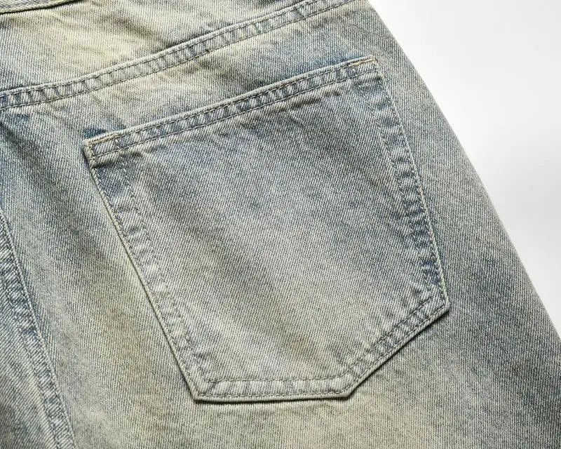 retro washed skinny jeans men pant destroyed ripped holes slim biker zipper jeans trousers fashion streetwear hip hop joggers unique joggers style 4213