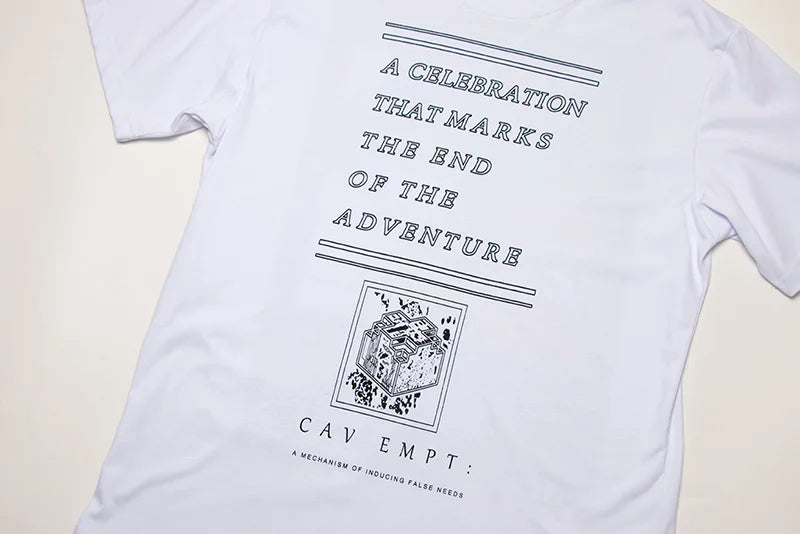 Men Woman CAVEMPT Tops Tee Summer Cotton Slogan Abstract Printing O-Neck Loose Classic All-match Casual C.E Short Sleeve Street King Limited