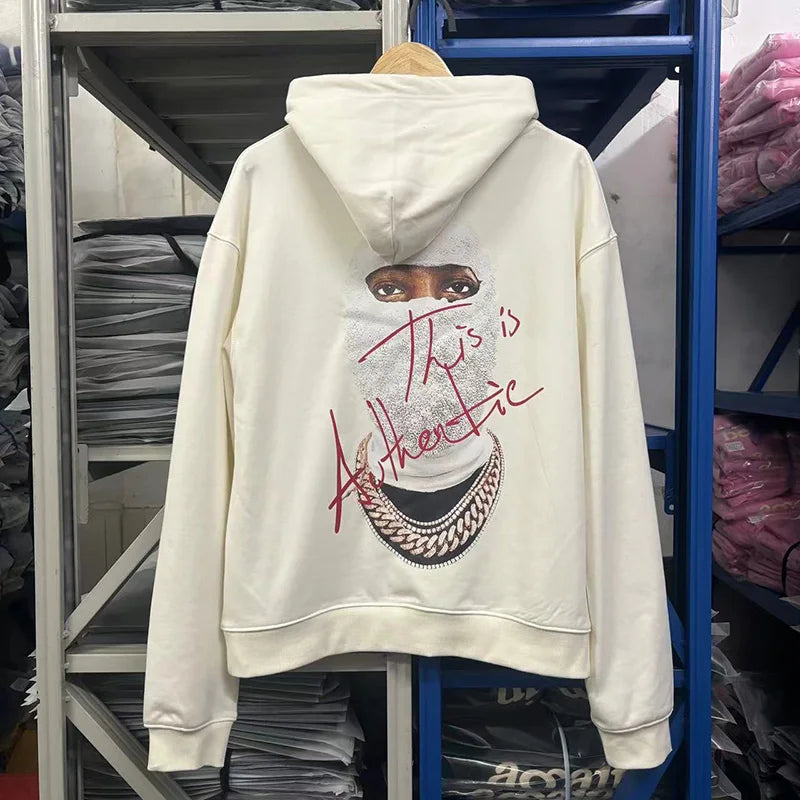 Black Rice White IH NOM UH NIT Hoodies Roses Masked Men Printing Loose Casual Lovers Men Woman Pullover Sweatshirts Street King Limited