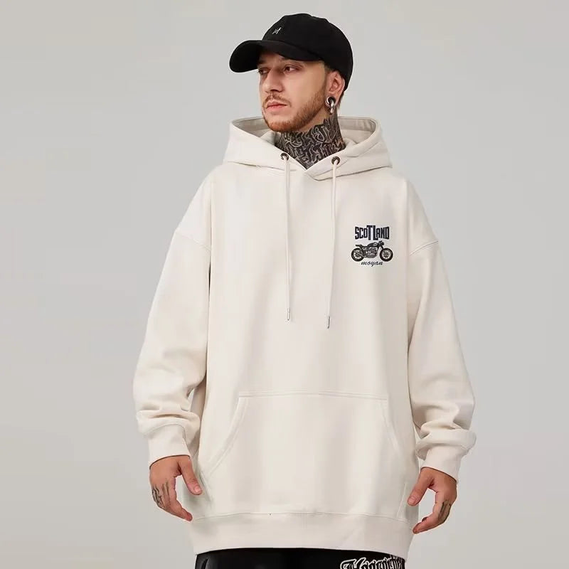 Autumn Motorcycle Men's Printed Hoodies Hip Hop Fashion Streetwear Baggy Sweatshirts Hombre Vintage Pullover Fleece Y2K Hoodie Street King Limited
