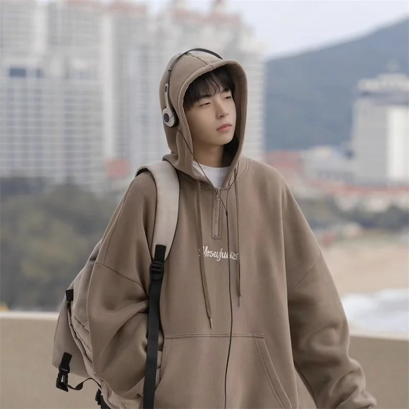 Minimalist Fall Street Hoodie Oversized Bold Fit