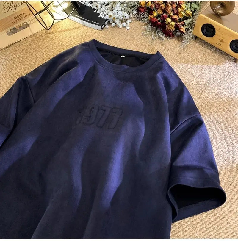 Trendy American Summer Men and Women Retro 1997 Graphic T-shirt Couple Loose and Personalized High Street Casual Short sleeved Street King Limited