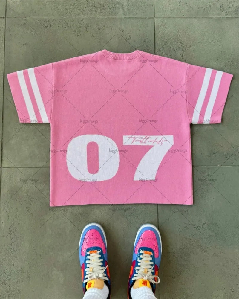 Summer New American Retro Short-sleeved Y2K Harajuku Letter Printed Top Women's Street Personality Trend Casual Loose T-shirt Street King Limited