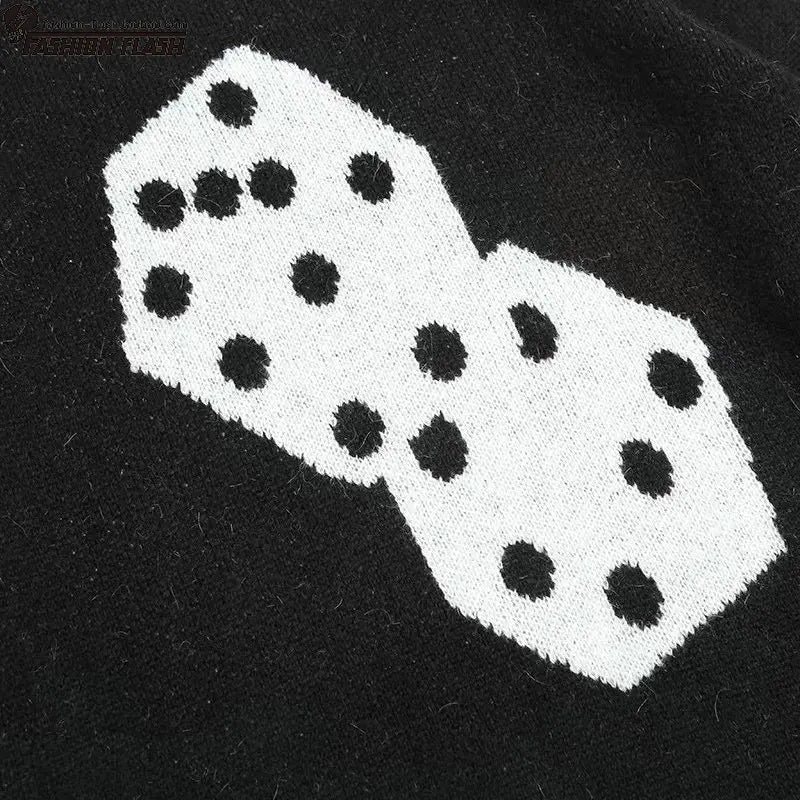 New 2022 Men Luxury Billiards Black Eight gentleman Classic Mohair dice Knit Casual Sweaters pullover Asian Size High Drake #20 Street King Limited