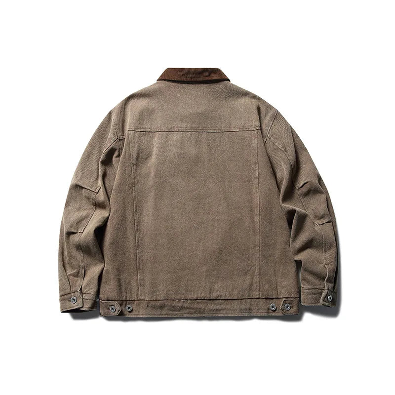 vintage denim jacket men loose casual zipper coat harajuku hip hop streetwear jackets trendy design jacket for men urban skinny jeans