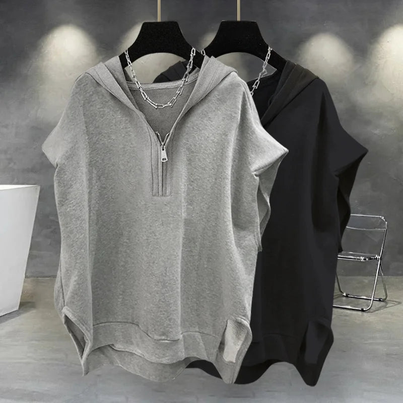 Techwear inspired Y2K tee – sadcore oversized print street fit