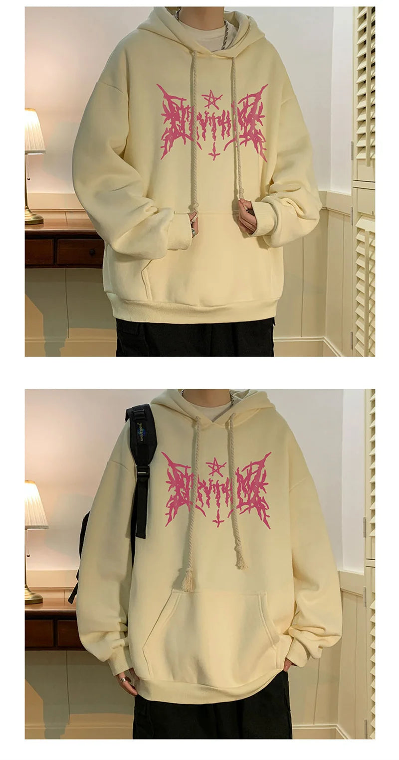 American Goth Printed Men's Pullover Hoodies Hip Hop Fashion Oversized Sweatshirts Casual Fleece Y2K Vintage Streetwear Hoodie Street King Limited