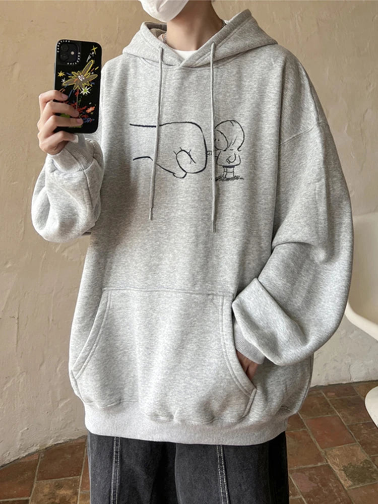 Animecore Statement Graphic Hoodie Layering Essential