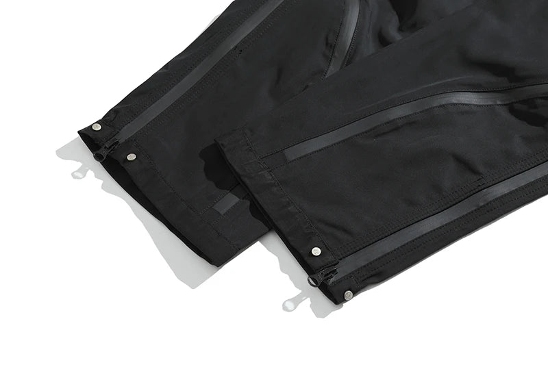 Vibe Style Nylon Rubber Pressing Joggers Men's Urban Streetwear Fashionable Adjustable Zipper Up Functional Cargo Trousers Street King Limited
