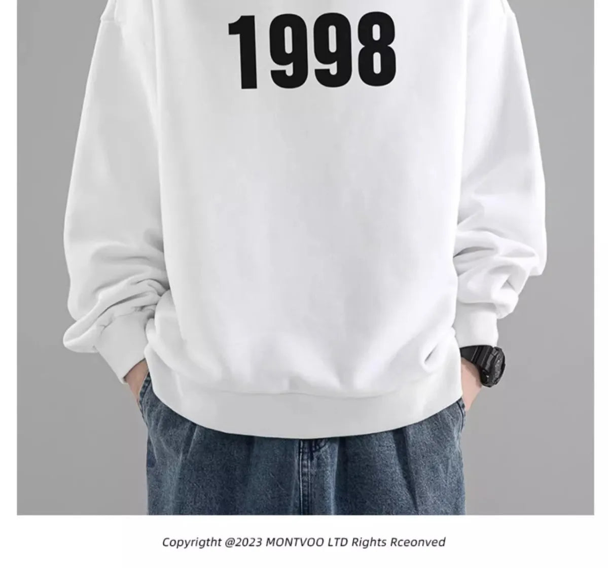Trendy Korean Personality Simple Retro Sweatshirt for Boys 2024 New Spring and Autumn Ins American Sports Personality Youth Tops Street King Limited