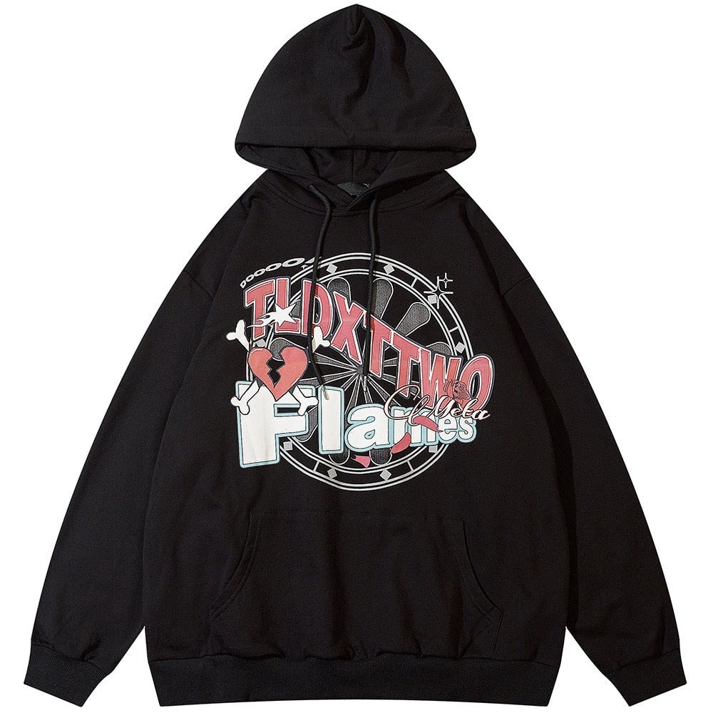 "Bone Broken" Unisex Men Women Streetwear Graphic Hoodie Daulet Apparel
