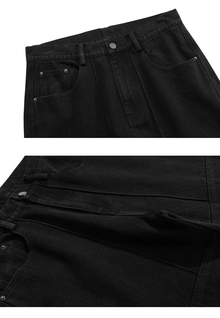 fashion denim straight pants hip hop jeans with zipper streetwear trousers new summer casual joggers men designer jeans for men unique joggers style 149