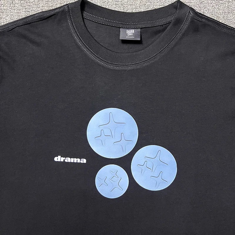 2024ss Drama Call T-shirt Men Women 1:1 High Quality Stars Letter Print Fashion Street Lovers Casual Tops Tee Street King Limited