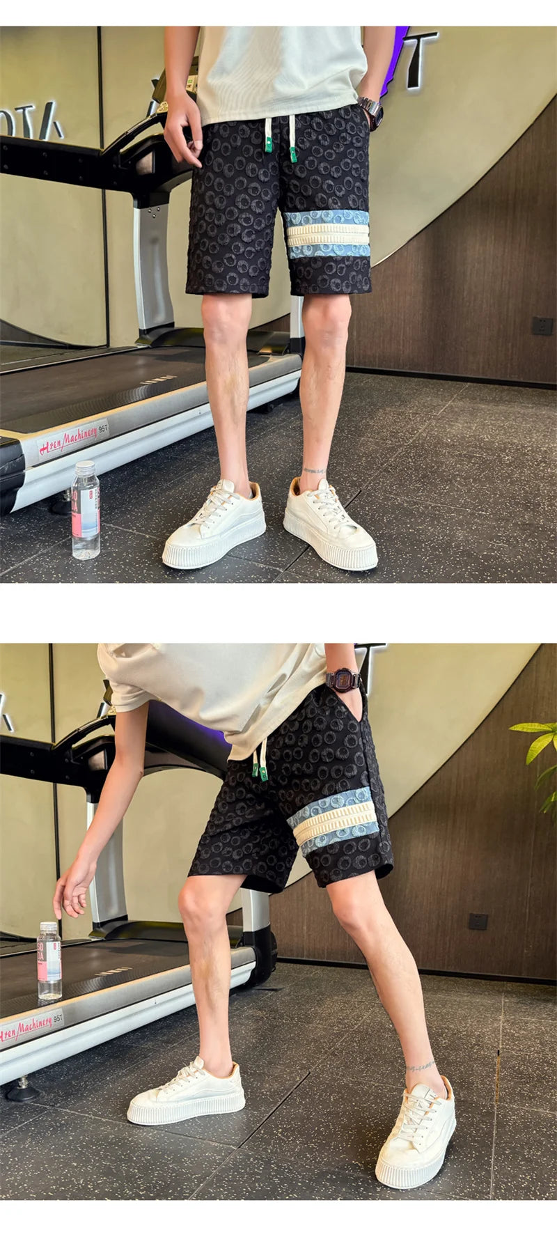 summer foam print shorts men y2k streetwear pleated baggy bermudas para hombre hip hop fashion vintage casual short pants unique shorts style 3336