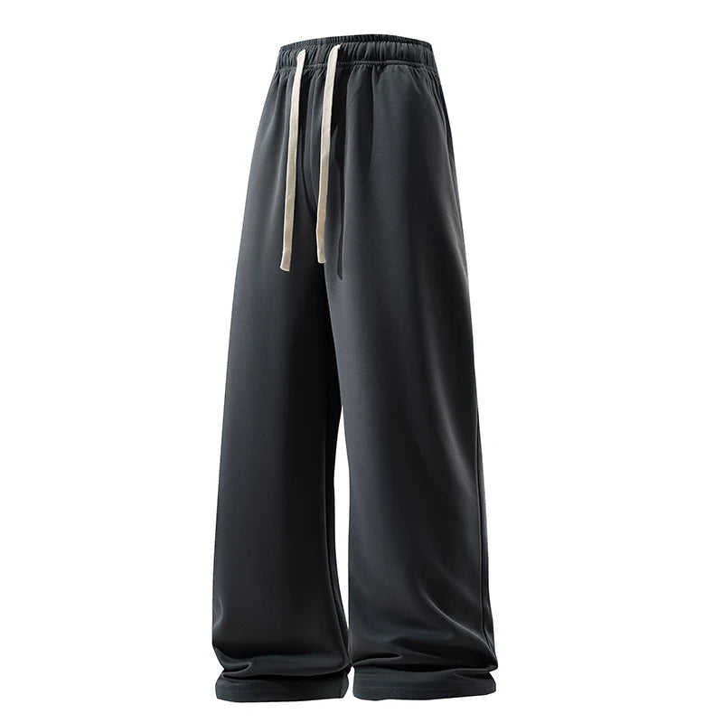 thin casual wide leg pants hang sense fashion handsome classic multi match durable fabric comfortable breathable casual pants unique default style 1329