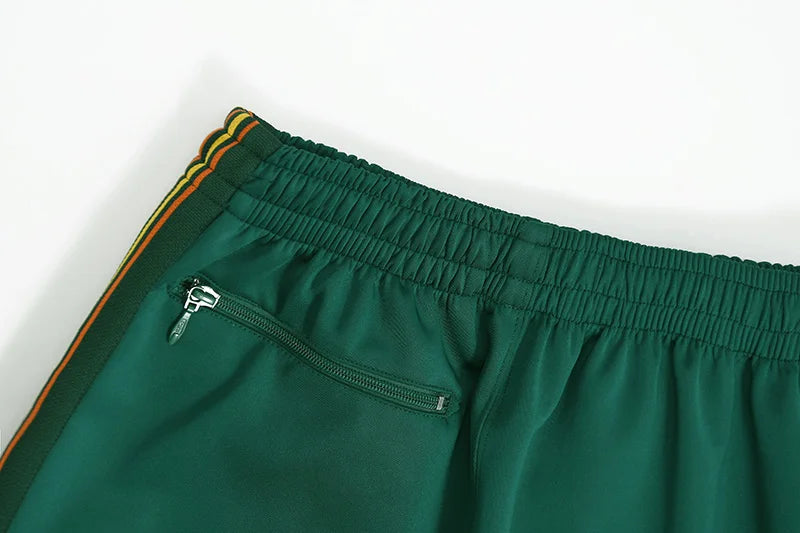 tie xiuhong high quality men woman pants chaopai versatile side edge weaving stripe embroidery loose joggers sweatpants unique joggers style 4881