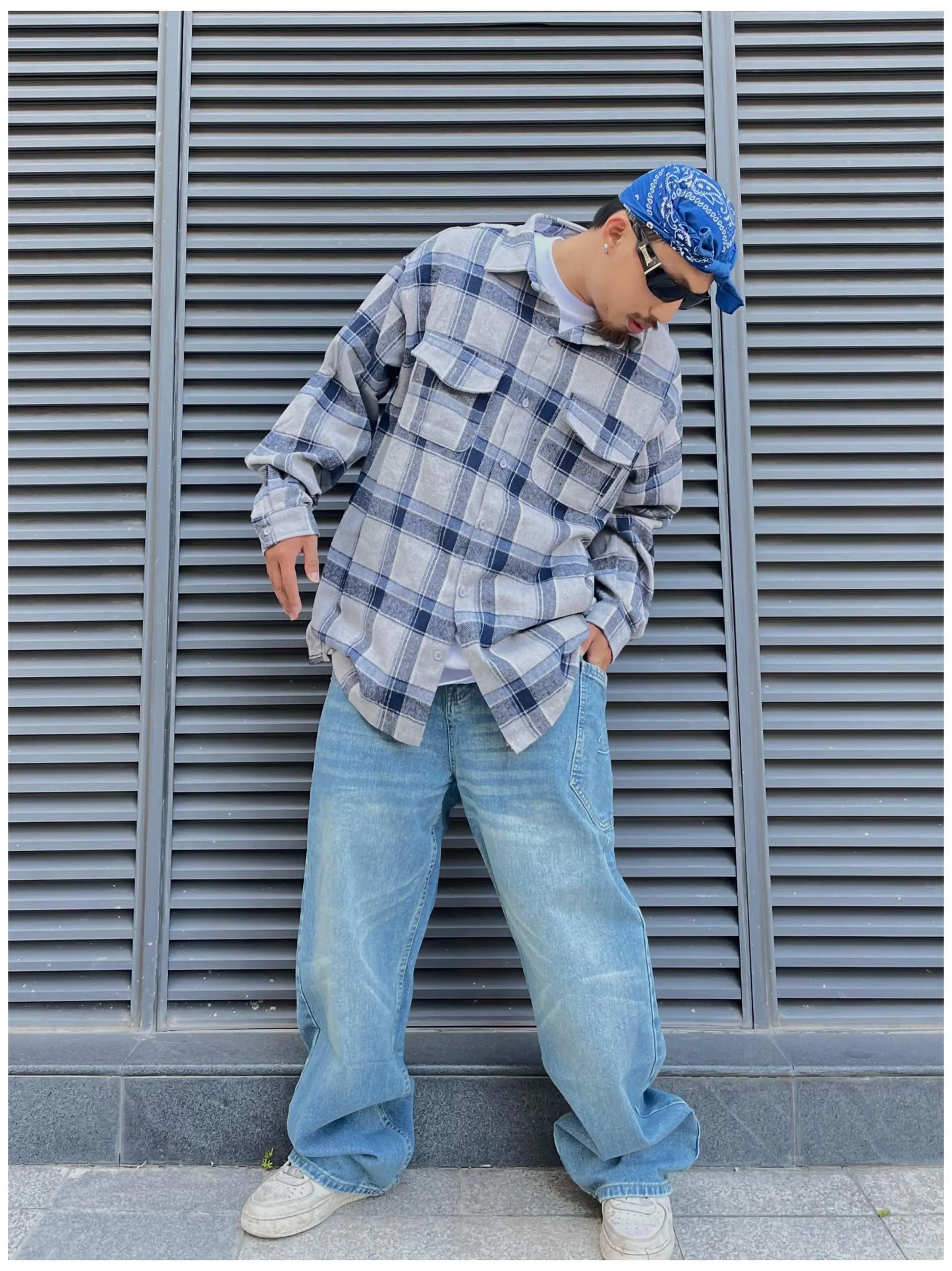 fashion loose streetwear denim jeans pants unisex casual side pocket wide legs jean trousers hip hop joggers mens baggy jeans unique joggers style 763