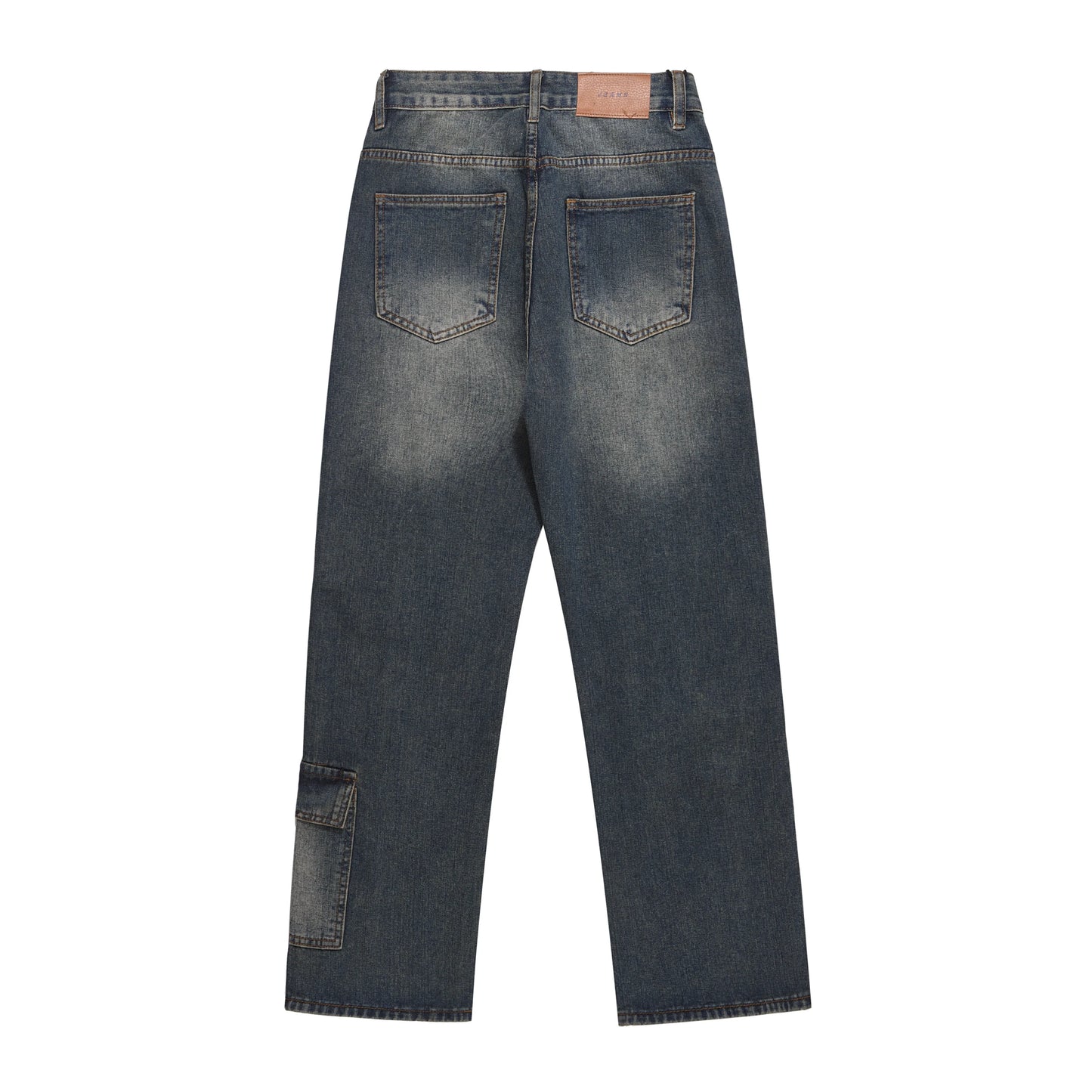 retro washed denim jeans destroyed ripped loose mens biker jeans side pocket fashion streetwear hip hop straight pants joggers unique joggers style 1204