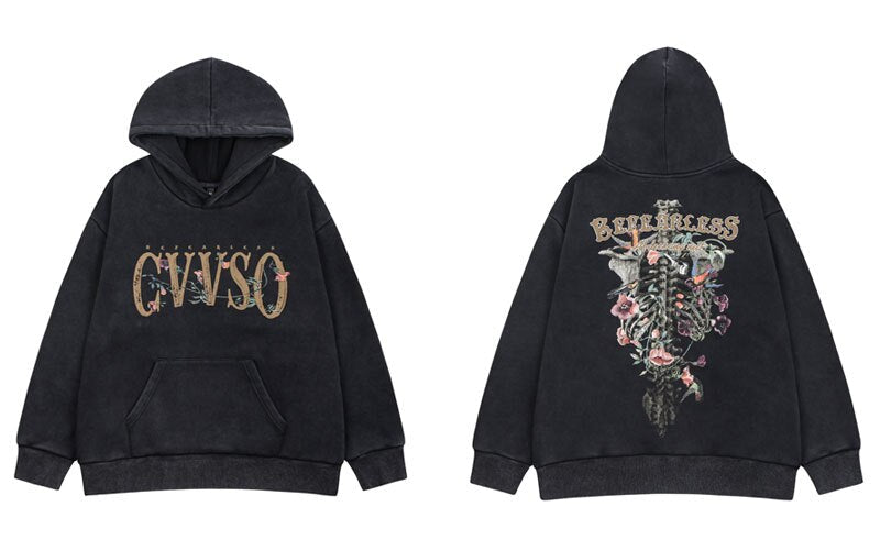 "Broken Back" Unisex Men Women Streetwear Graphic Hoodie Daulet Apparel
