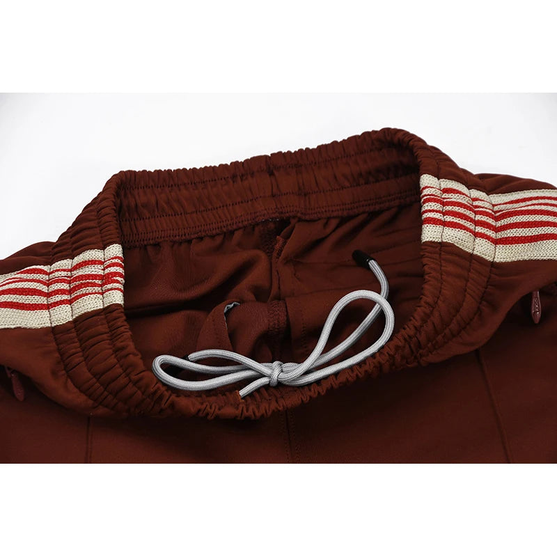 tie xiuhong high quality men woman pants chaopai versatile side edge weaving stripe embroidery loose joggers sweatpants casual joggers