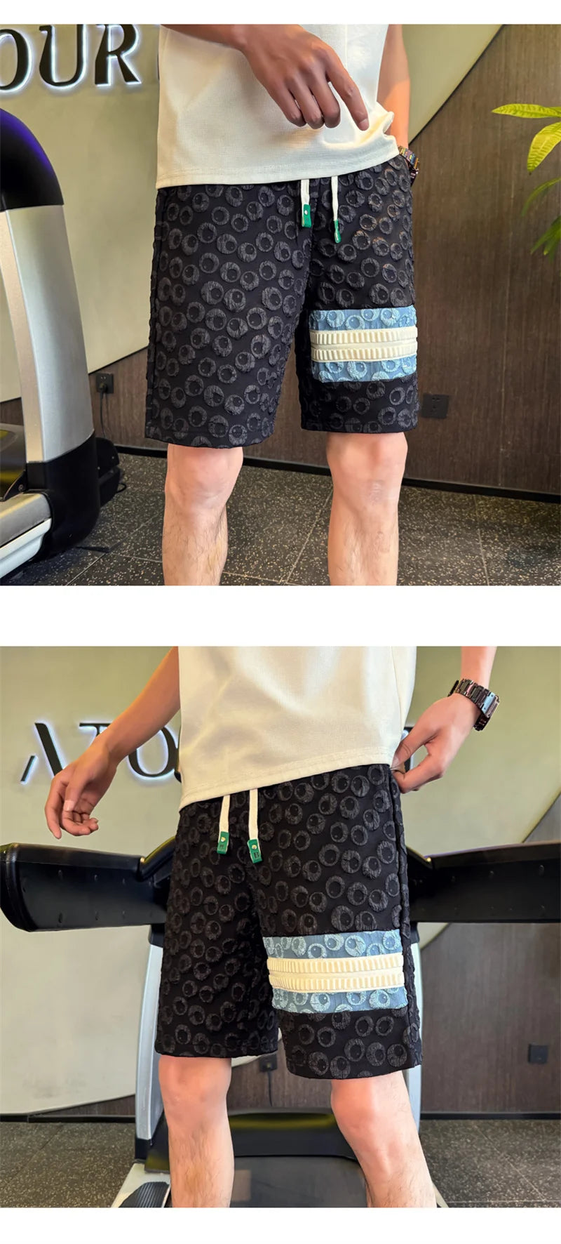 summer foam print shorts men y2k streetwear pleated baggy bermudas para hombre hip hop fashion vintage casual short pants unique shorts style 3338