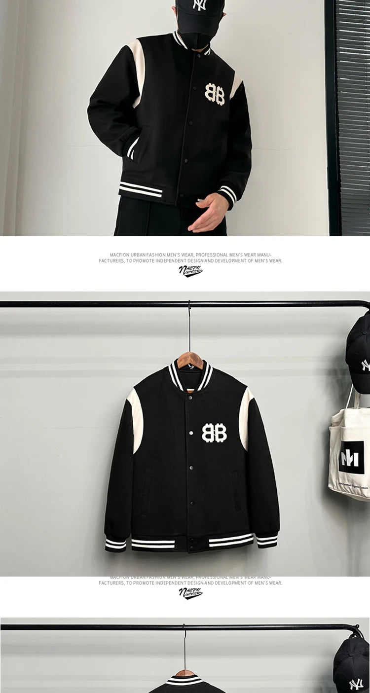 men thicken quilted baseball jacket women streetwear fashion hip hop loose casual padded cotton parkas coat unisex outerwear unique default style 1412