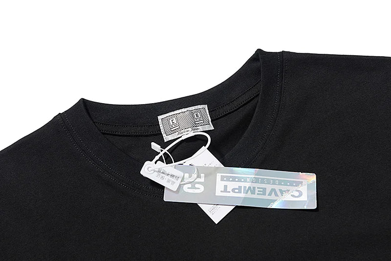 High Quality CAVEMPT Tops Tee Phantom Letter Printing Classic All-match Men Woman Loose O-Neck Summer C.E T Shirt Street King Limited