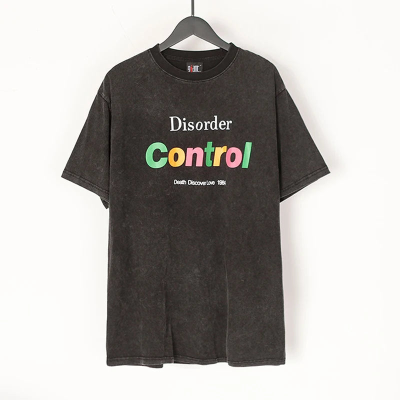 Saint T-shirt Summer Men Woman High Quality Street Hip Hop Chaopai Lovers Loose Casual O-Neck Wash Top Tees Street King Limited