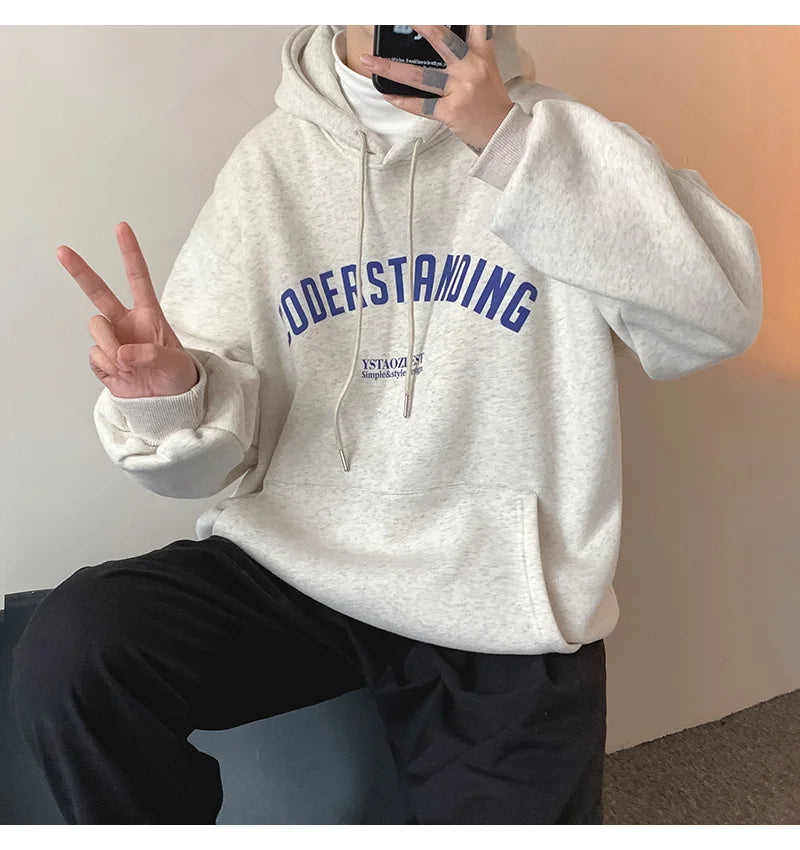 Autumn Men's Letter Design Printed Pullovers Hoodies Y2K Vintage Streetwear Hoody Sweatshirts Casual Fleece Oversize Hoodie Street King Limited