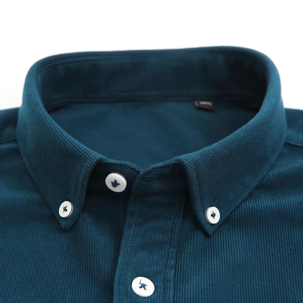 Streetwear Japan Style Mens Fashion Long Sleeve Corduroy Shirt Single Patch Pocke Japan Style Mens Fashion Long Sleeve Corduroy Shirt Single Patch Pocket Comfortable Work Casual Standard Fit Button Down Shirts Fashion Sweater Jacket With Graphic Design For Men