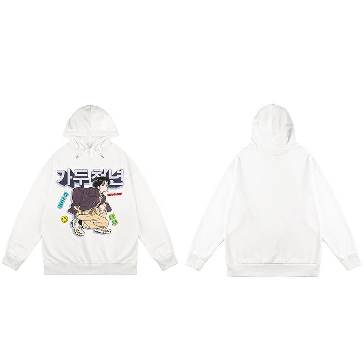 "Blue Ninja" Unisex Men Women Streetwear Graphic Hoodie Daulet Apparel