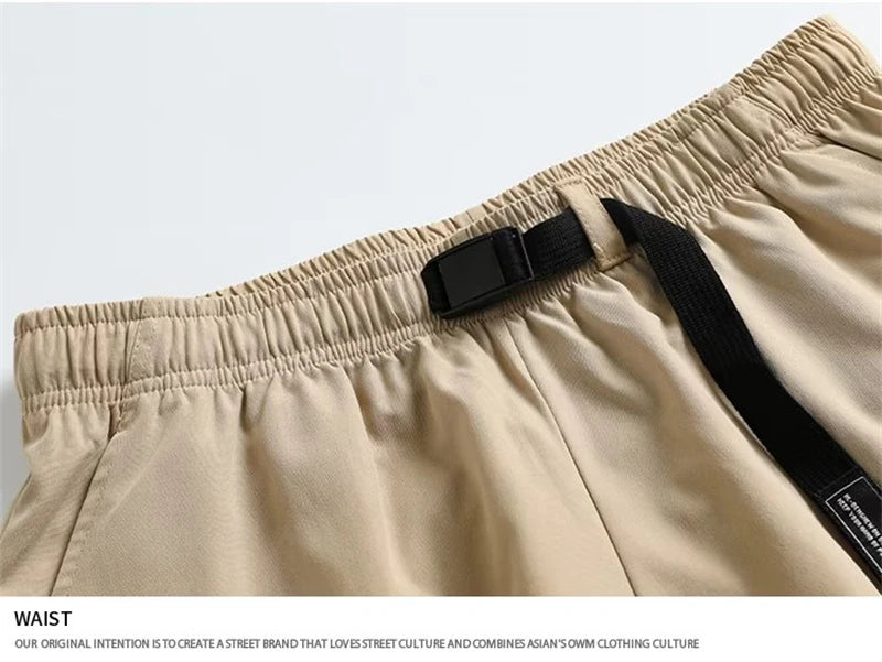 summer mens breathable cargo shorts 2025 multi pockets shorts homme loose gym short pants casual outdoor beach short overalls unique cargo style 3158