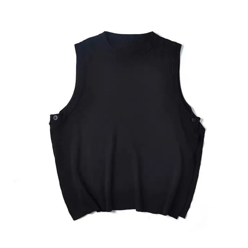 Autumn Sweater Vest Men's Fashion Retro Casual Knitted Pullover Men Slim Fit Korean Knitting Sweaters Mens Jumper Clothes M-3XL Street King Limited