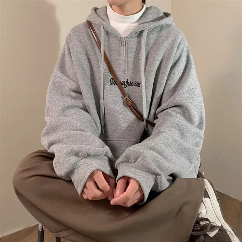 Minimalist Fall Street Hoodie Oversized Bold Fit