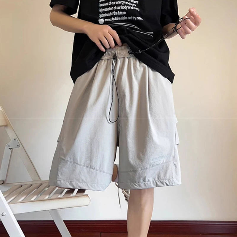 summer sports cargo shorts for men casual baggy breathable hip hop fashion bermuda short pants daily beach y2k streetwear shorts utility cargo pants
