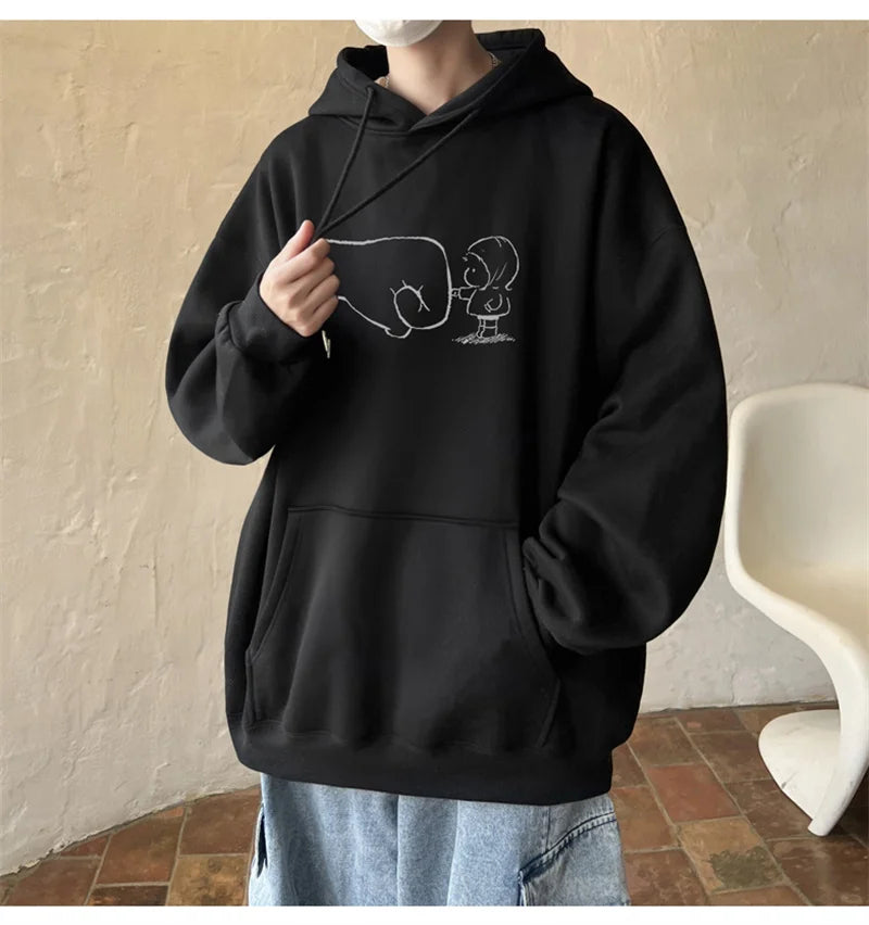 Animecore Statement Graphic Hoodie Layering Essential