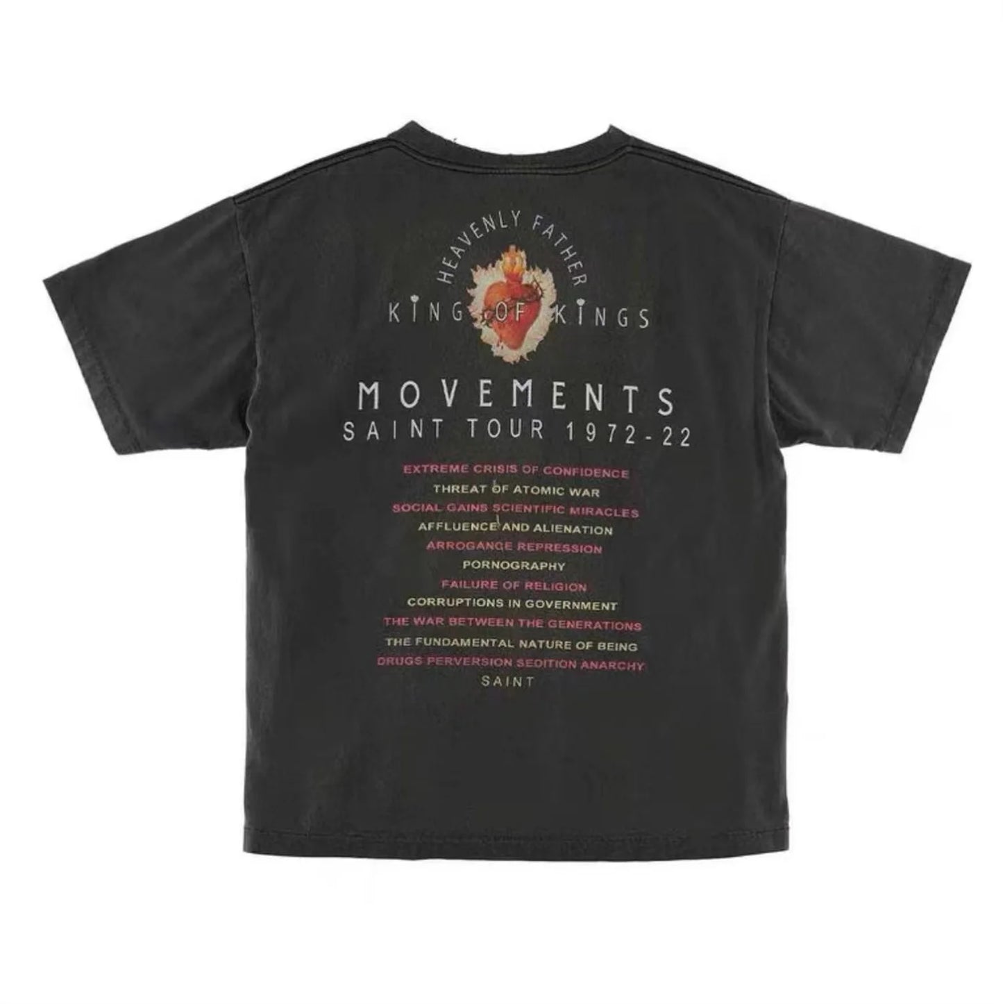 Summer Retro VINTAGE Eye Pattern Printed High-Street Wear Casual Loose Quality T-Shirt Tops For Men Street King Limited