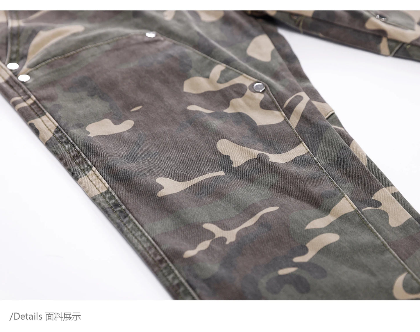 mens hip hop streetwear denim pants fashion camouflage pants 2023 harajuku cotton zipper joggers slim fit jeans trousers pants unique joggers style 1719
