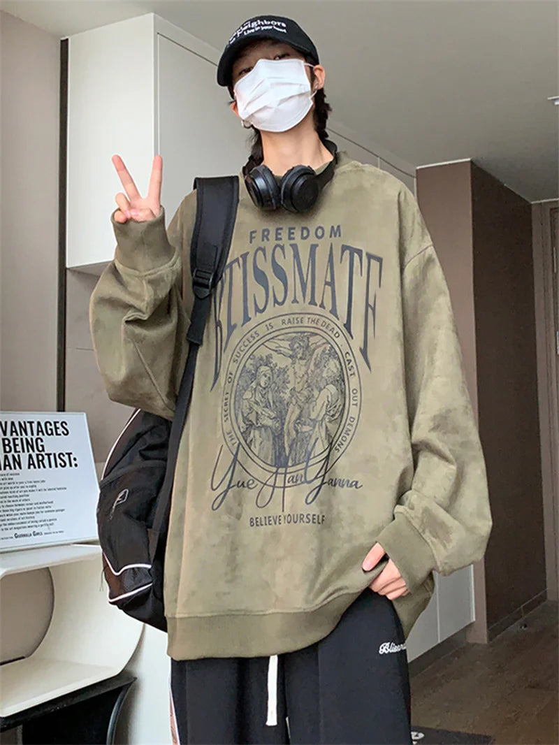 Vintage Fall Oversized Hoodie High-Street Essential