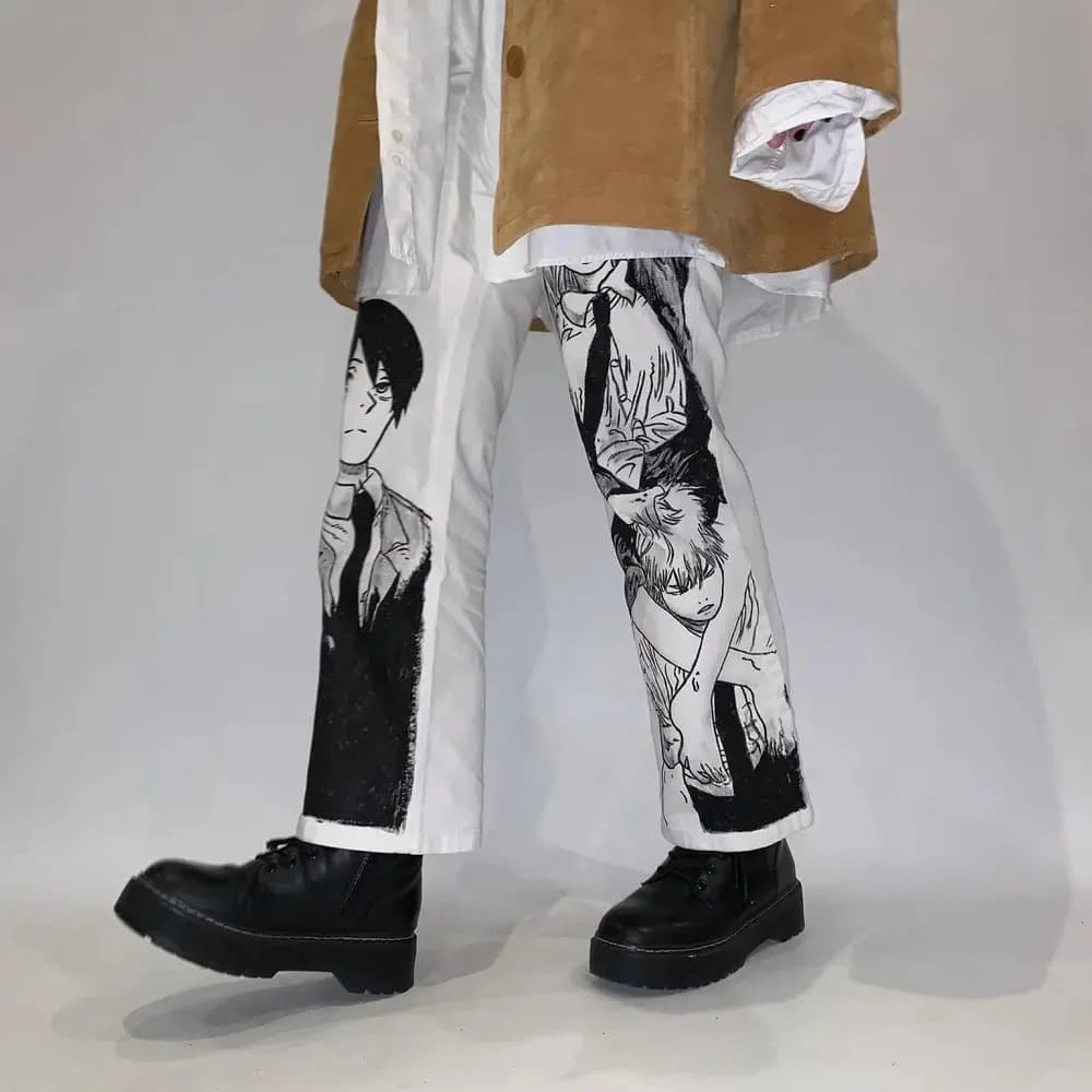 Y2K Harajuku Next Drop Streetwear Jeans for Men Wide Trouser Graphic New Women High Waist wide leg Pants y2k men clothing Street King Limited