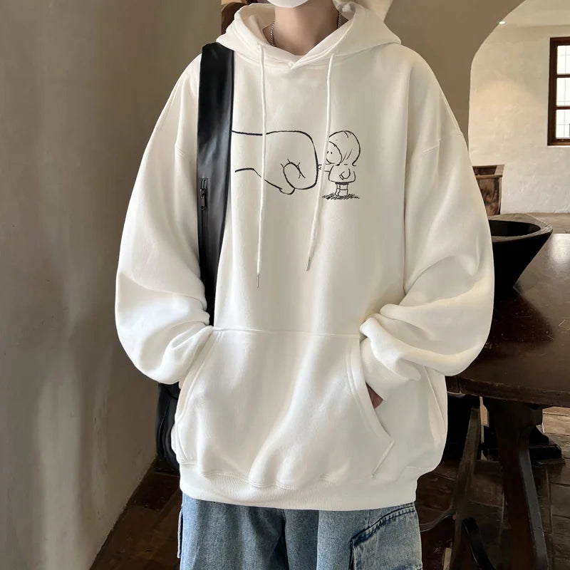 Animecore Statement Graphic Hoodie Layering Essential