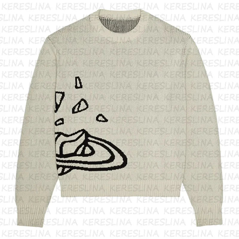 Traf-2024 Women's Sweater zssiibo Official Website Autumn and Winter New Y2K Printed Pattern Couple's Hoodie Women's Wear Street King Limited