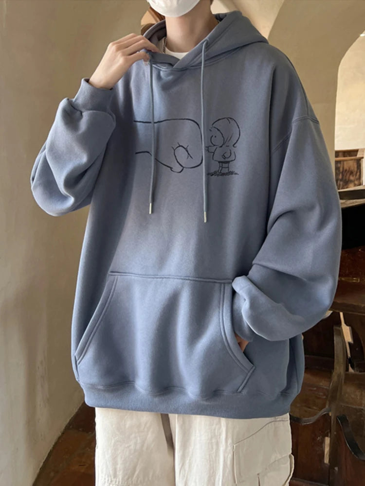 Animecore Statement Graphic Hoodie Layering Essential