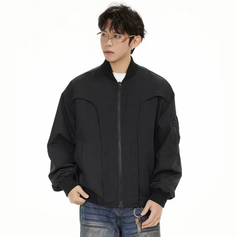spring autumn cleanfit bomber jacket men streetwear fashion loose casual hip hop short cargo motorcycle jacket women coat combat utility trousers