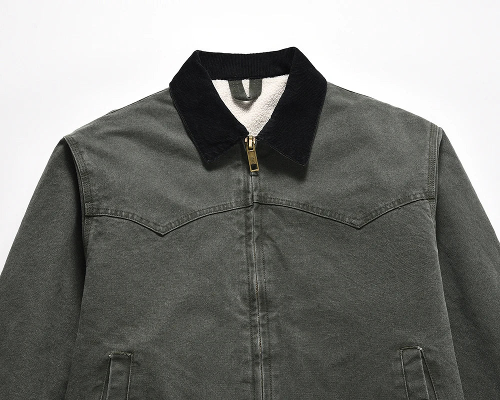 y2k high street solid color lapel thick winter jackets for men chaquetas hombre baggy casual fleece padded coat oversized unique default style 1938