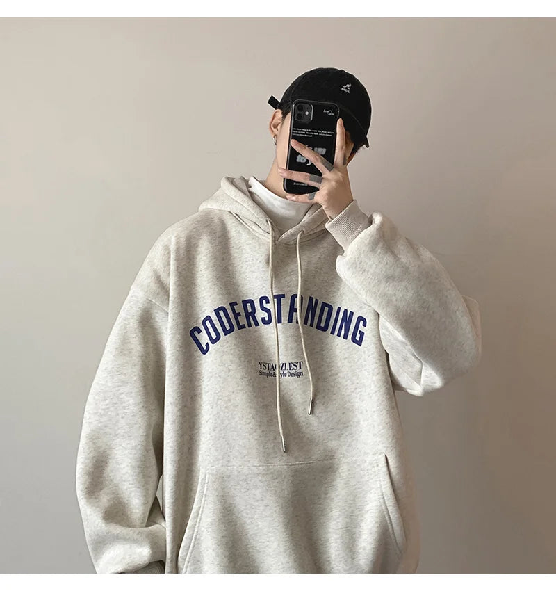 Autumn Men's Letter Design Printed Pullovers Hoodies Y2K Vintage Streetwear Hoody Sweatshirts Casual Fleece Oversize Hoodie Street King Limited